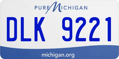 MI license plate DLK9221