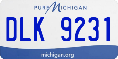 MI license plate DLK9231