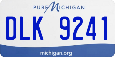 MI license plate DLK9241
