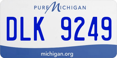 MI license plate DLK9249