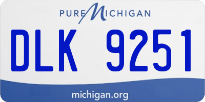 MI license plate DLK9251