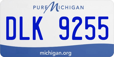 MI license plate DLK9255