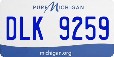 MI license plate DLK9259