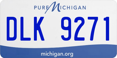 MI license plate DLK9271