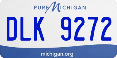 MI license plate DLK9272