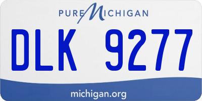 MI license plate DLK9277
