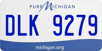 MI license plate DLK9279