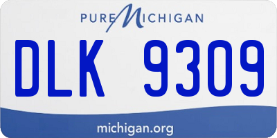 MI license plate DLK9309