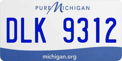MI license plate DLK9312