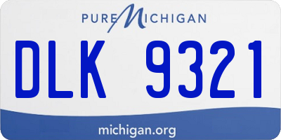 MI license plate DLK9321