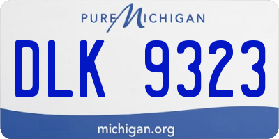 MI license plate DLK9323