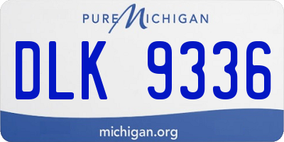 MI license plate DLK9336