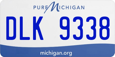 MI license plate DLK9338