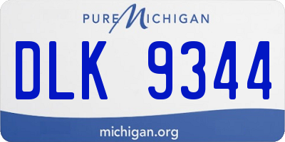 MI license plate DLK9344