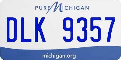 MI license plate DLK9357