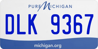 MI license plate DLK9367