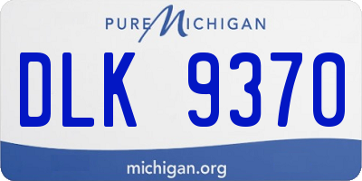 MI license plate DLK9370
