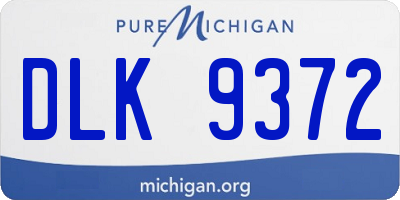 MI license plate DLK9372