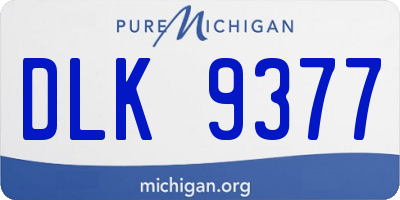 MI license plate DLK9377
