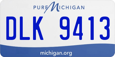 MI license plate DLK9413