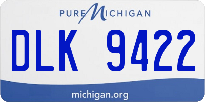 MI license plate DLK9422