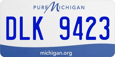 MI license plate DLK9423