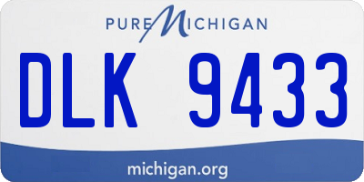 MI license plate DLK9433