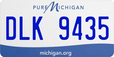 MI license plate DLK9435