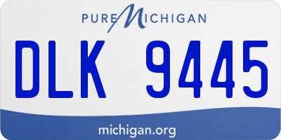 MI license plate DLK9445