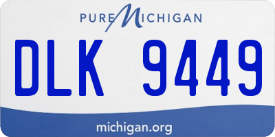 MI license plate DLK9449