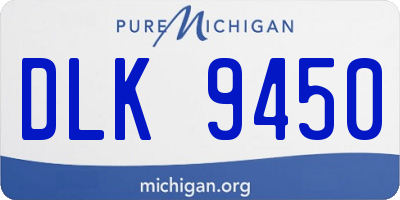 MI license plate DLK9450