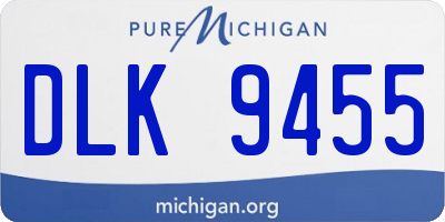 MI license plate DLK9455