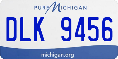MI license plate DLK9456