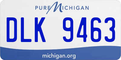MI license plate DLK9463