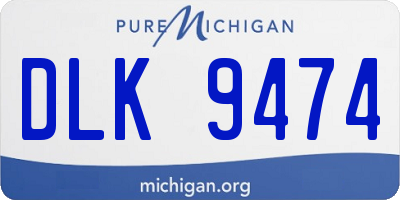 MI license plate DLK9474
