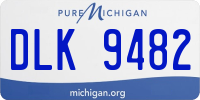 MI license plate DLK9482