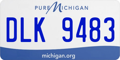 MI license plate DLK9483
