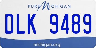 MI license plate DLK9489