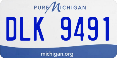 MI license plate DLK9491