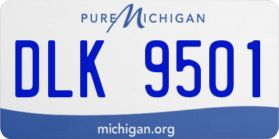 MI license plate DLK9501