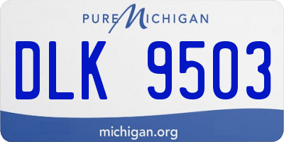 MI license plate DLK9503