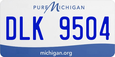MI license plate DLK9504