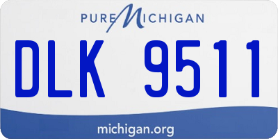 MI license plate DLK9511