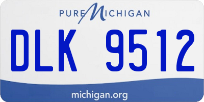 MI license plate DLK9512