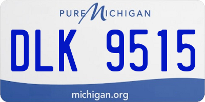 MI license plate DLK9515