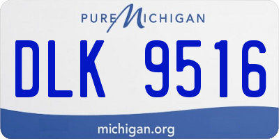 MI license plate DLK9516