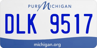 MI license plate DLK9517