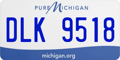 MI license plate DLK9518