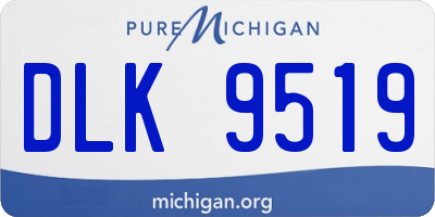 MI license plate DLK9519