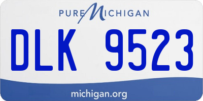 MI license plate DLK9523